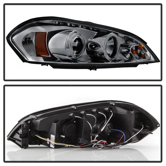 LED Halo Smoke Projector Headlights <br>06-07 Chevrolet Monte Carlo 06-13 Chevrolet Impala
