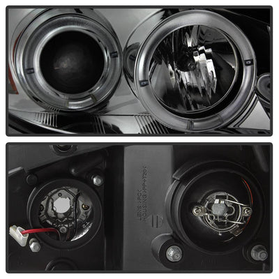 LED Halo Smoke Projector Headlights <br>06-07 Chevrolet Monte Carlo 06-13 Chevrolet Impala