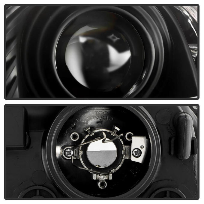 LED Halo Black DRL Projector Headlights <br>03-04 INFINITI G35