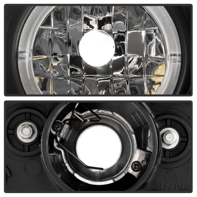 LED Halo Black DRL Projector Headlights <br>03-04 INFINITI G35