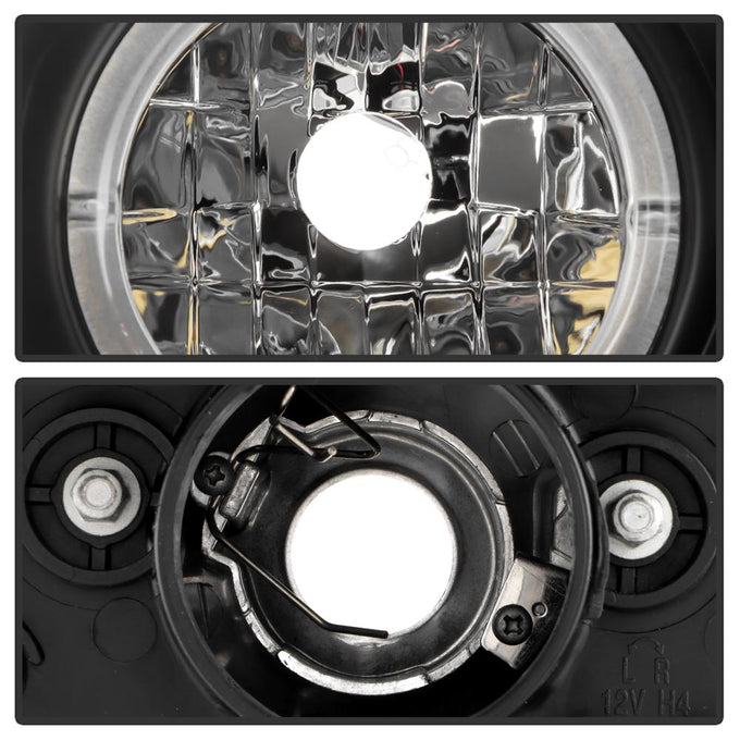LED Halo Black DRL Projector Headlights <br>03-04 INFINITI G35