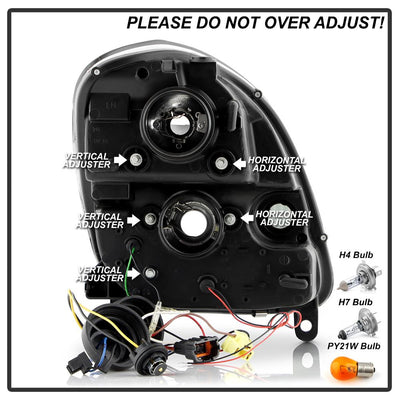 LED Halo Black DRL Projector Headlights <br>03-04 INFINITI G35