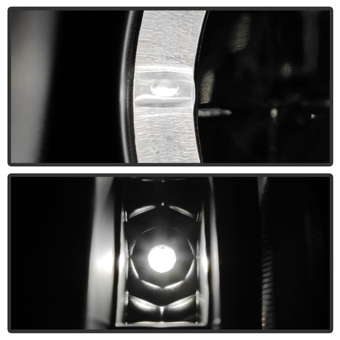 LED Halo Black DRL Projector Headlights <br>03-04 INFINITI G35