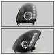 LED Halo Black DRL Projector Headlights <br>03-04 INFINITI G35