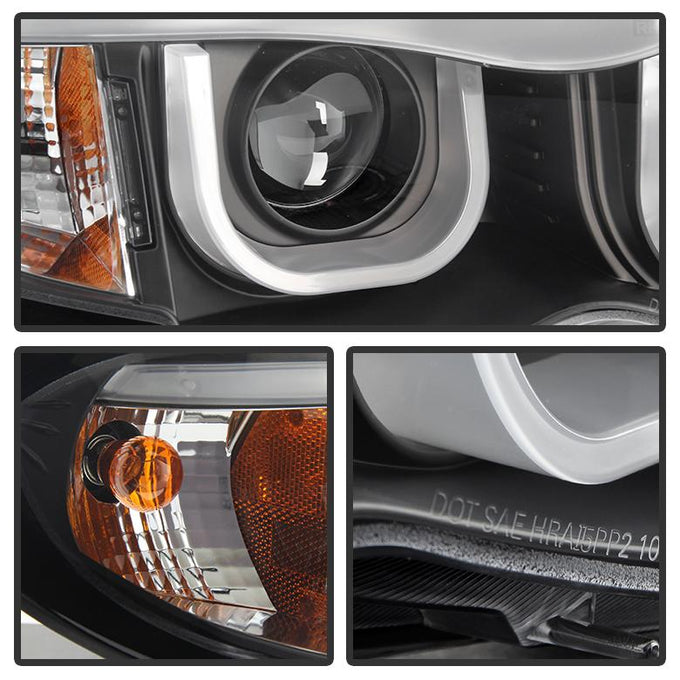 3D Halo Black Projector Headlights 1PC <br>02-05 BMW 325i 325xi 330i 330xi 320i