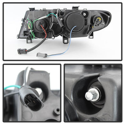 3D Halo Black Projector Headlights 1PC <br>02-05 BMW 325i 325xi 330i 330xi 320i