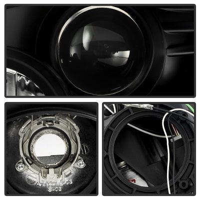 DRL Black Projector Headlights <br>03-05 Nissan 350Z