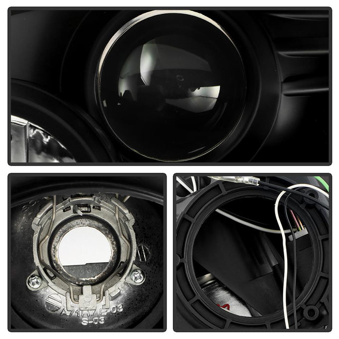 DRL Black Projector Headlights <br>03-05 Nissan 350Z
