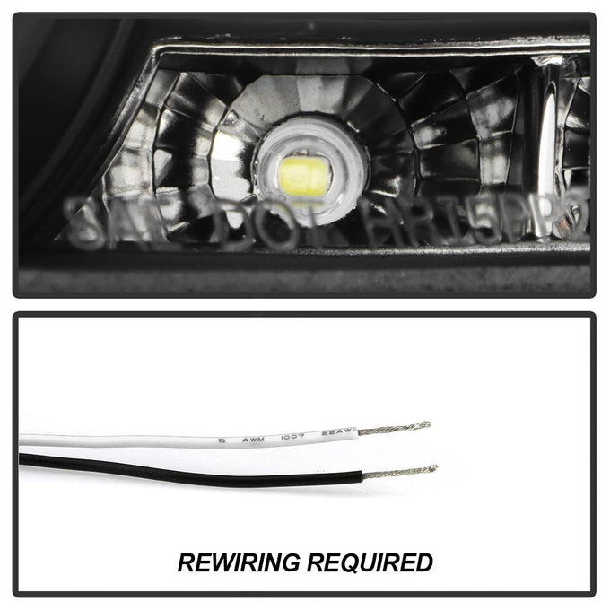 DRL Black Projector Headlights <br>03-05 Nissan 350Z