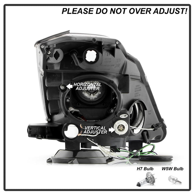 DRL Black Projector Headlights <br>03-05 Nissan 350Z