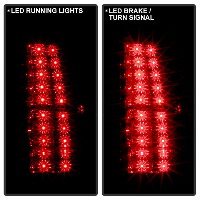 Red Clear LED Tail Lights <br>07-13 Chevrolet Avalanche