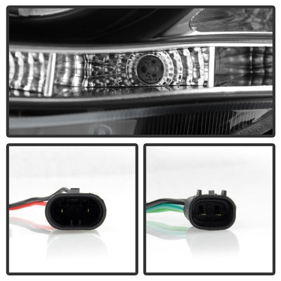 LED Halo Black DRL Projector Headlights <br>09-10 Toyota Corolla