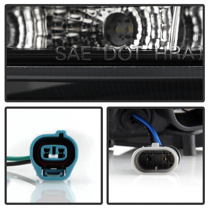 LED Halo Black DRL Projector Headlights <br>09-10 Toyota Corolla