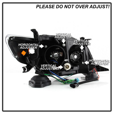 LED Halo Black DRL Projector Headlights <br>09-10 Toyota Corolla