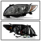 LED Halo Smoke DRL Projector Headlights <br>09-10 Toyota Corolla