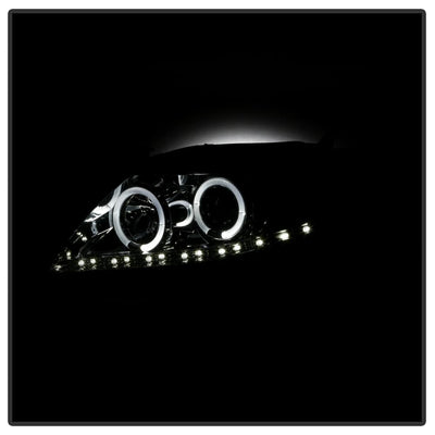 LED Halo Smoke DRL Projector Headlights <br>09-10 Toyota Corolla