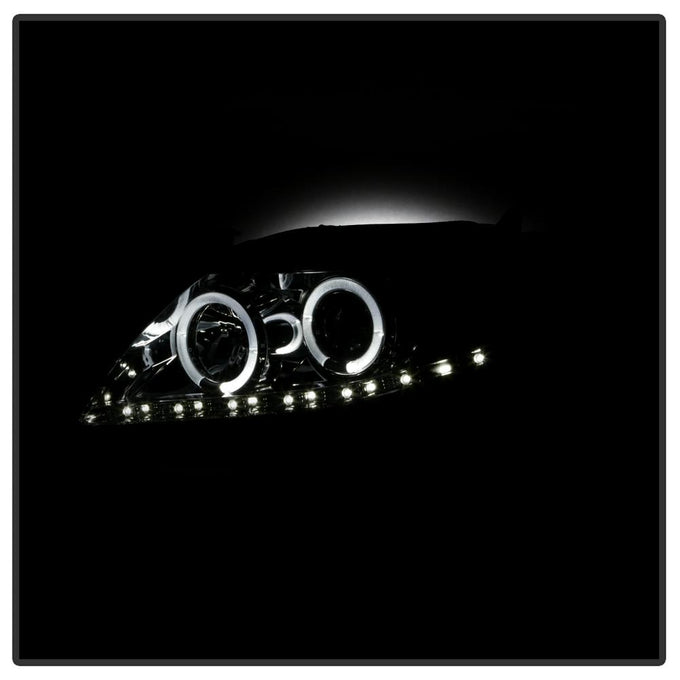 LED Halo Smoke DRL Projector Headlights <br>09-10 Toyota Corolla