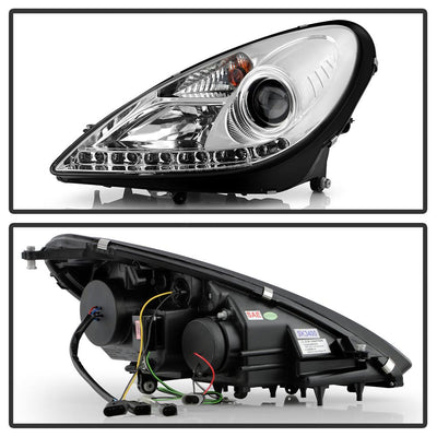 DRL Chrome Projector Headlights <br>05-10 Mercedes-Benz SLK350 SLK55 AMG SLK200