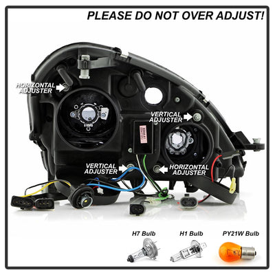 DRL Chrome Projector Headlights <br>05-10 Mercedes-Benz SLK350 SLK55 AMG SLK200