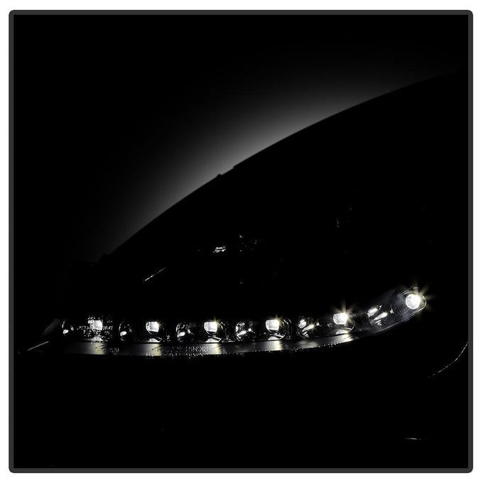 DRL Black Projector Headlights <br>05-10 Mercedes-Benz SLK350 SLK55 AMG SLK200