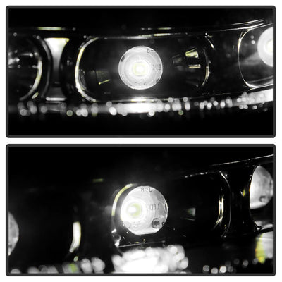 DRL Black Projector Headlights <br>05-10 Mercedes-Benz SLK350 SLK55 AMG SLK200