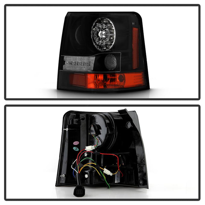 Black LED Tail Lights <br>06-09 Land Rover Range Rover Sport