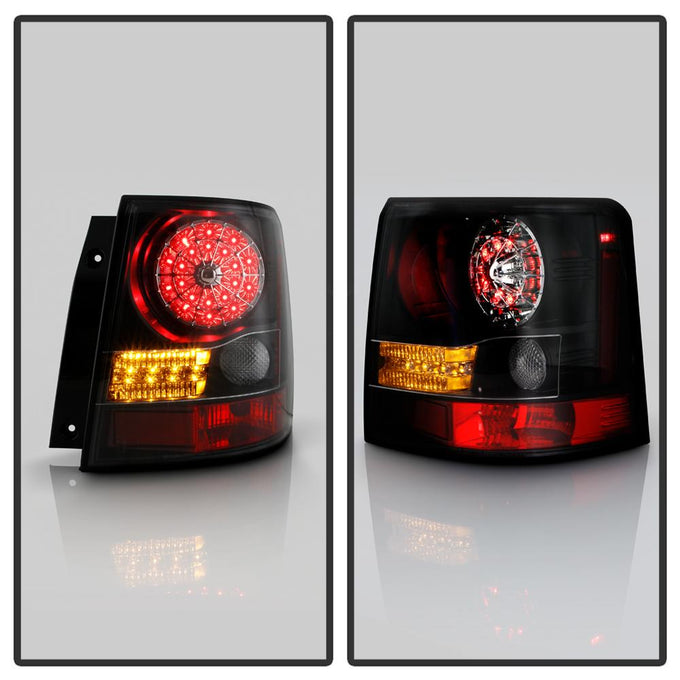 Black LED Tail Lights <br>06-09 Land Rover Range Rover Sport
