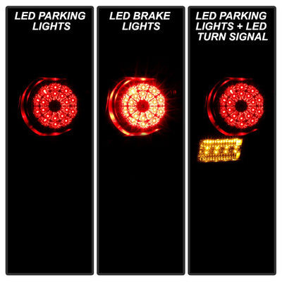 Black LED Tail Lights <br>06-09 Land Rover Range Rover Sport