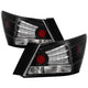 Black LED Tail Lights <br>08-12 Honda Accord 10-11 Honda Accord Crosstour