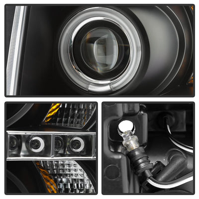 CCFL Halo Black Projector Headlights <br>07-13 Chevy Silverado 1500, 2500 HD, 3500 HD