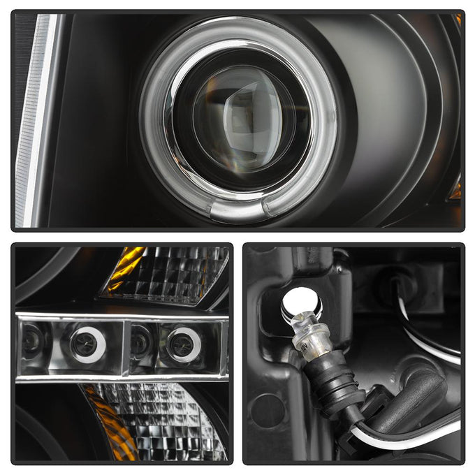 CCFL Halo Black Projector Headlights <br>07-13 Chevy Silverado 1500, 2500 HD, 3500 HD