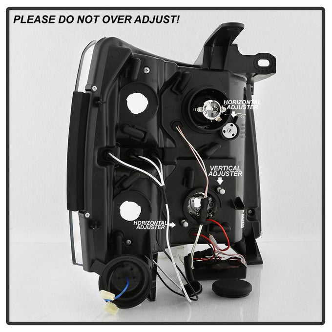 CCFL Halo Black Projector Headlights <br>07-13 Chevy Silverado 1500, 2500 HD, 3500 HD