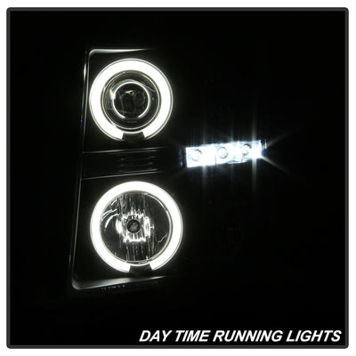 CCFL Halo Black Projector Headlights <br>07-13 Chevy Silverado 1500, 2500 HD, 3500 HD
