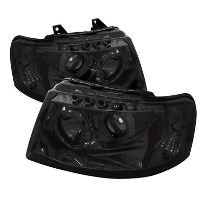 LED Halo Smoke Projector Headlights <br>03-06 Ford Expedition