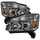 LED Halo Smoke Projector Headlights <br>05-07 Nissan Armada 04-15 TITAN 2004 Pathfinder Armada