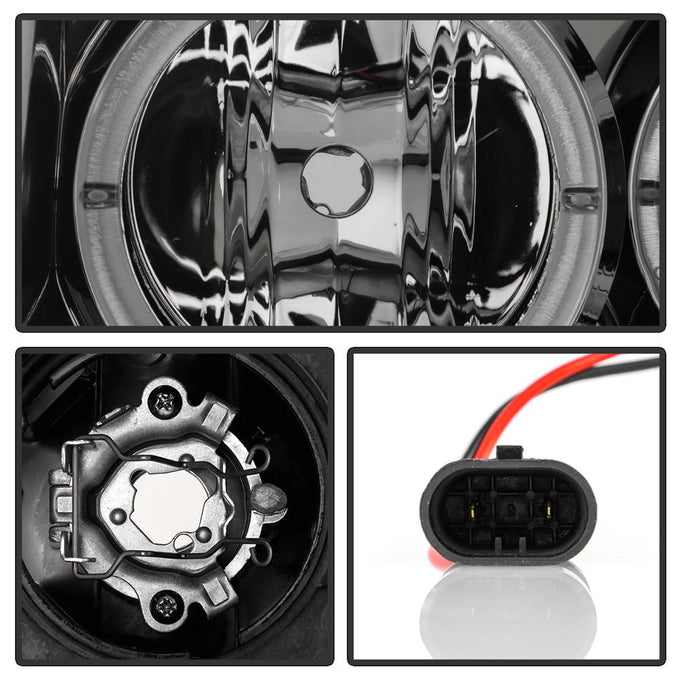 LED Halo Smoke Projector Headlights <br>05-07 Nissan Armada 04-15 TITAN 2004 Pathfinder Armada