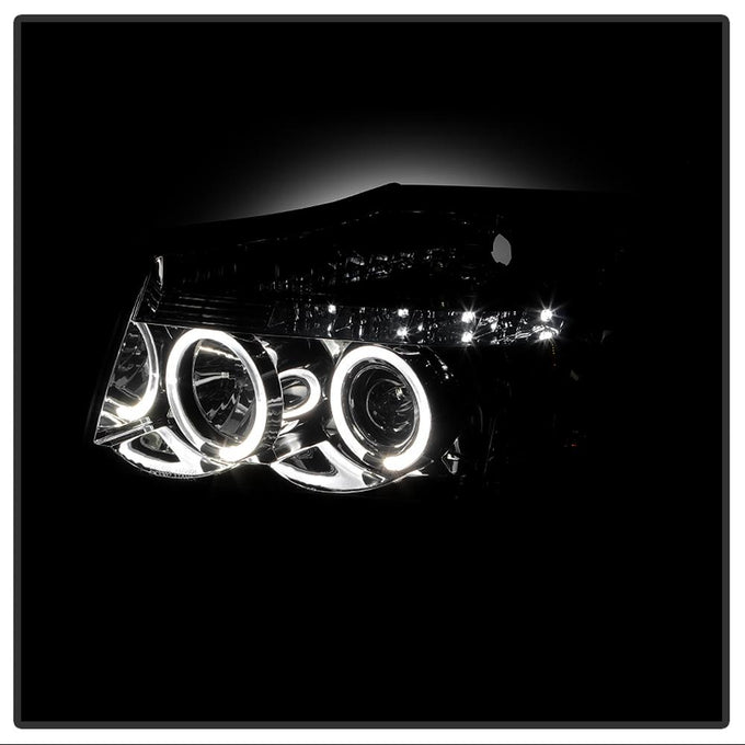 LED Halo Smoke Projector Headlights <br>05-07 Nissan Armada 04-15 TITAN 2004 Pathfinder Armada