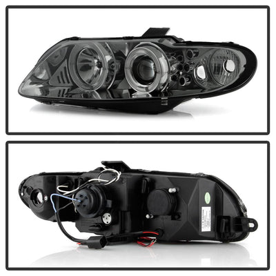 LED Halo Smoke Projector Headlights <br>04-06 Pontiac GTO