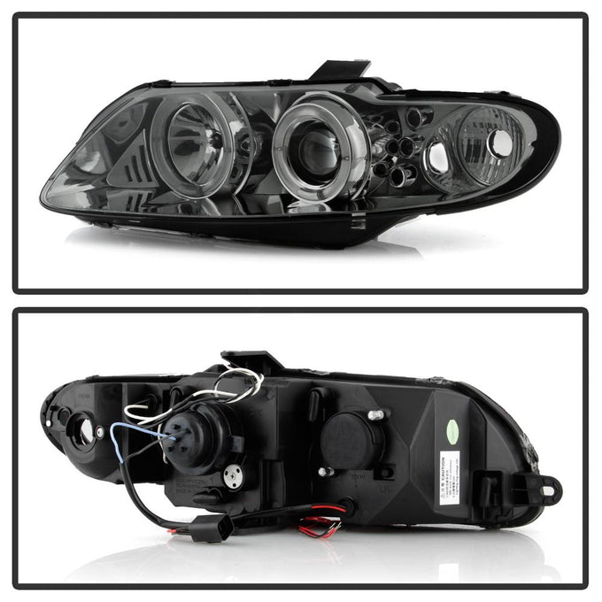 LED Halo Smoke Projector Headlights <br>04-06 Pontiac GTO
