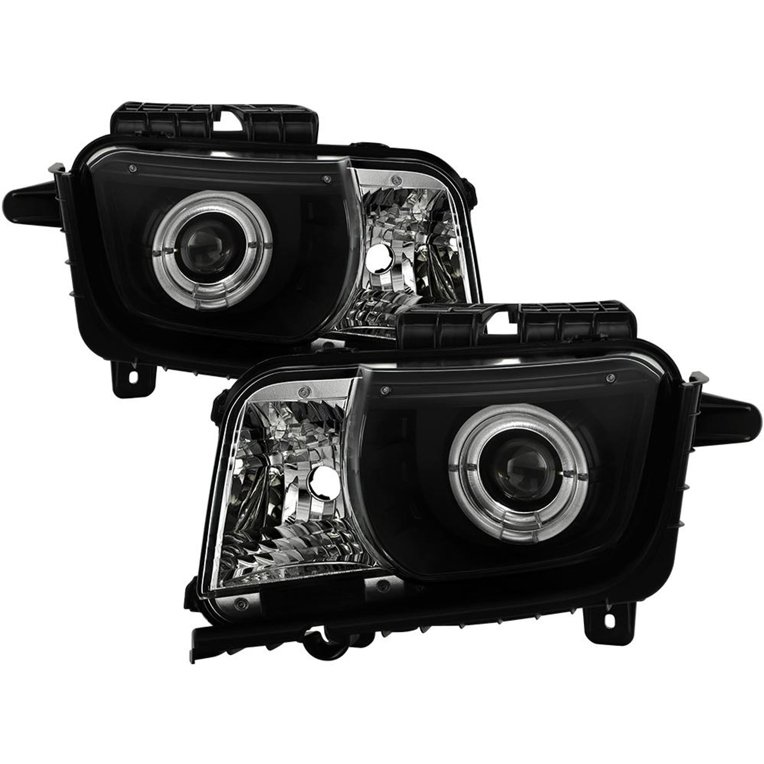 Dual Halo Black LED Halo Projector Headlights <br>10-13 Chevrolet Camaro