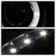 LED Halo Black DRL Projector Headlights <br>10-12 Hyundai Genesis Coupe Genesis