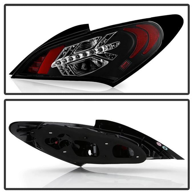 Black LED Tail Lights <br>10-12 Hyundai Genesis Coupe Genesis