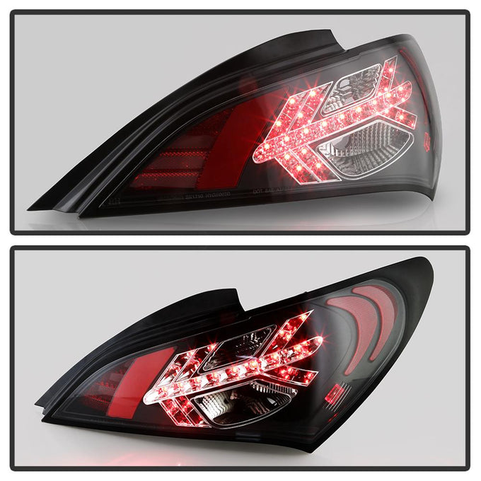 Black LED Tail Lights <br>10-12 Hyundai Genesis Coupe Genesis