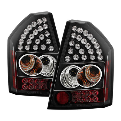 Black LED Tail Lights <br>08-10 Chrysler 300