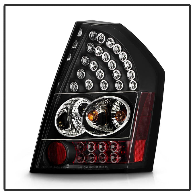 Black LED Tail Lights <br>08-10 Chrysler 300