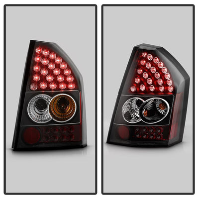 Black LED Tail Lights <br>08-10 Chrysler 300