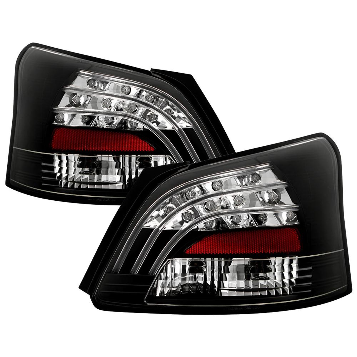 Black LED Tail Lights <br>07-09 Toyota Yaris