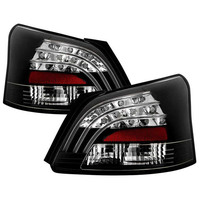 Black LED Tail Lights <br>07-09 Toyota Yaris