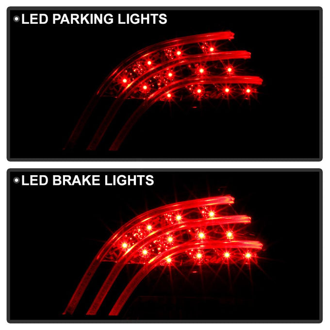 Black LED Tail Lights <br>07-09 Toyota Yaris