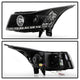 LED Halo Black DRL Projector Headlights <br>11-14 Chevrolet Cruze